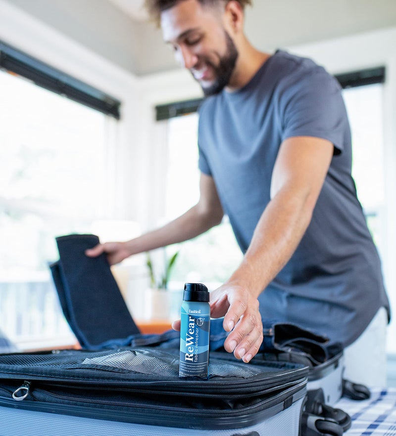 Faultless ReWear Dry Wash Spray for Clothing â€“ Wrinkle Remover, Fabric Refresher Spray, Captures Odors â€“ Like Dry Shampoo for Clothes: Fresh Look W/Out Laundry, 3oz (Mini 3 Pack) - Image 4